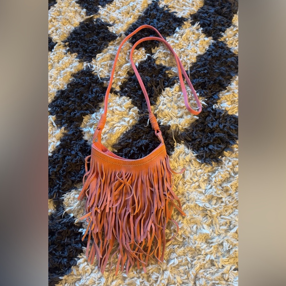 American Eagle Fringe Coral Shoulder Bag